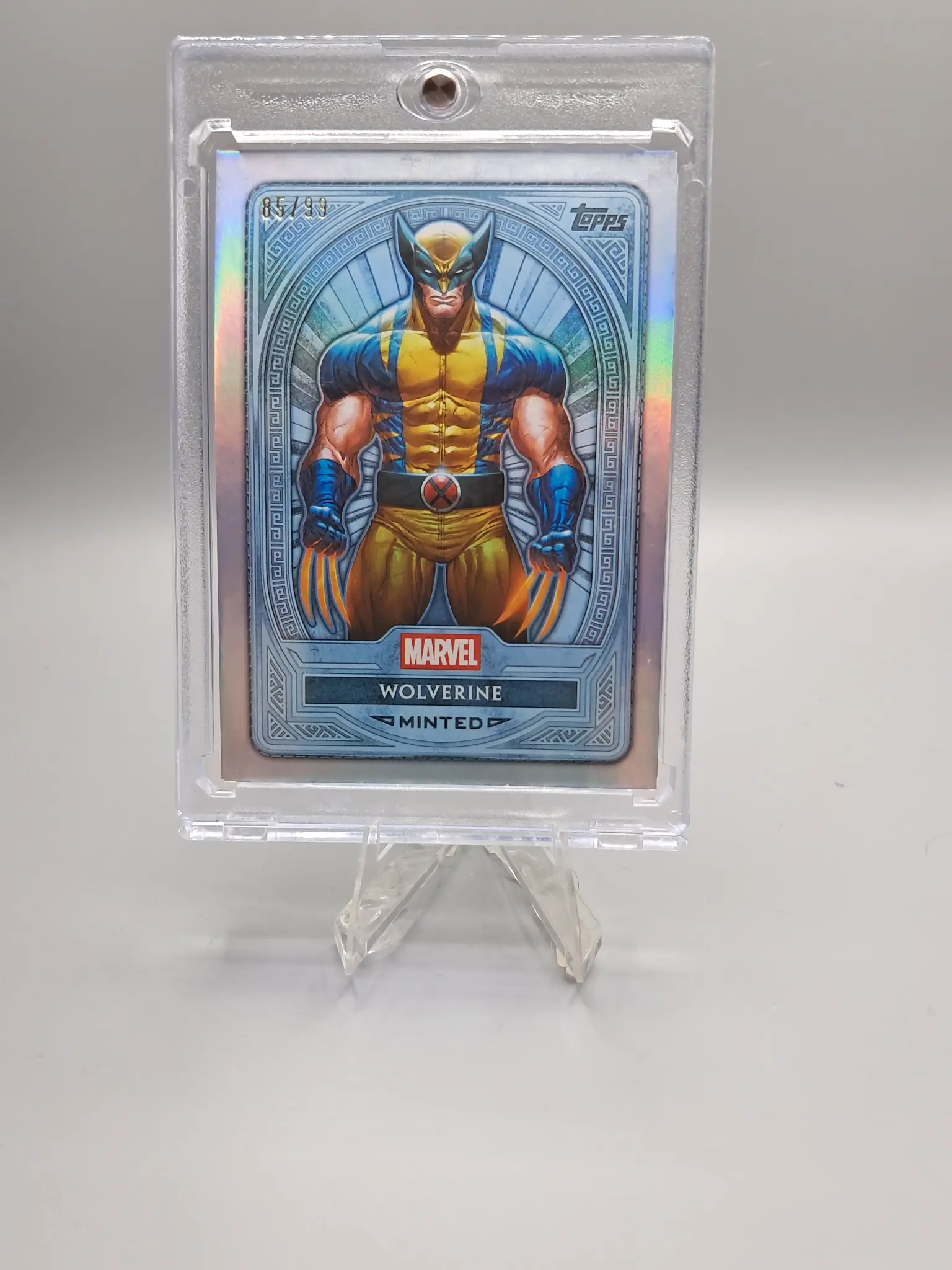 2025 Topps Marvel Mint Wolverine Platinum Base Card #102 - Logan Hugh Jackman X-Men Adamantium - Gallery View