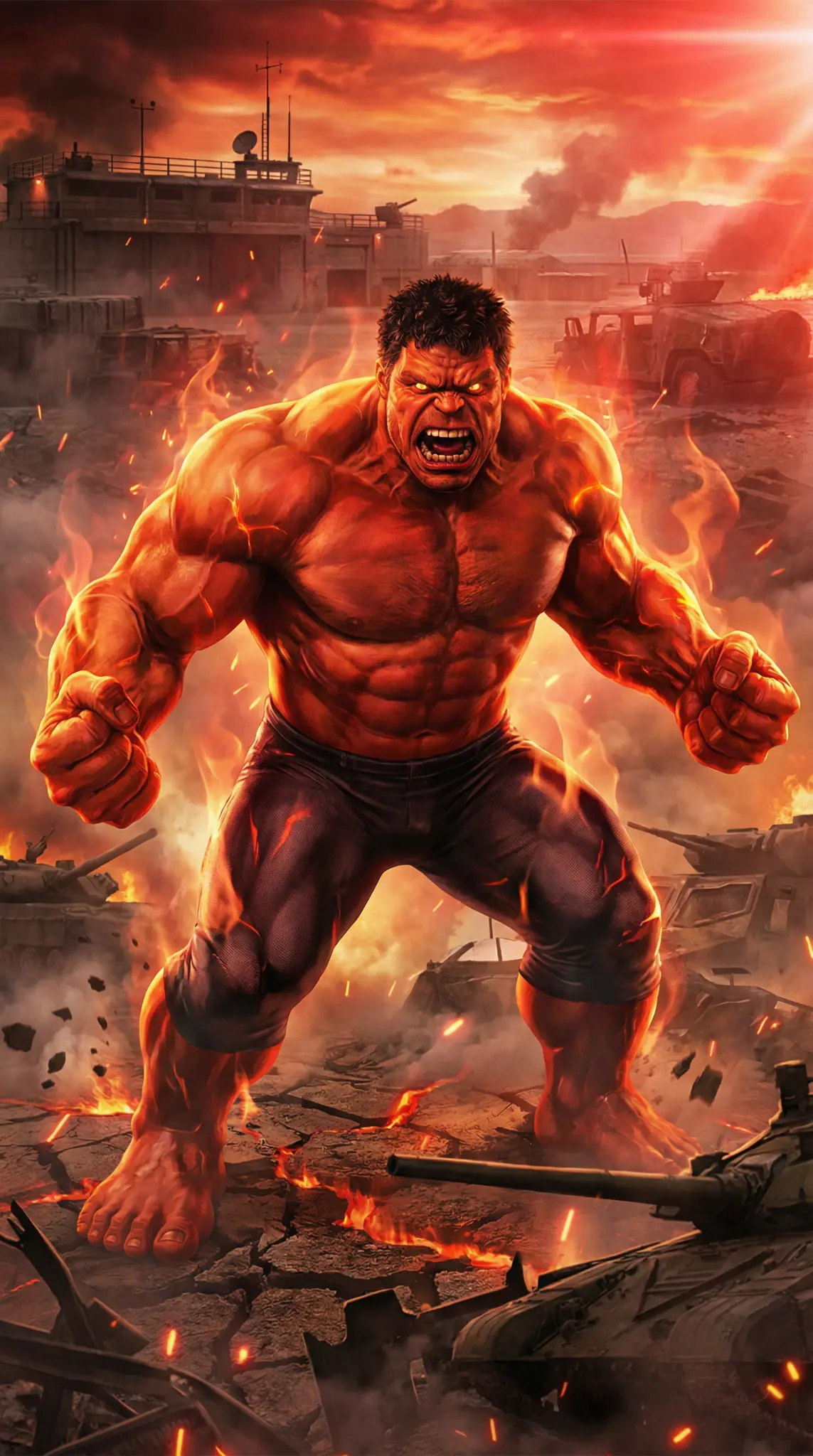 2025 Topps Marvel Mint Red Hulk Base Card #6